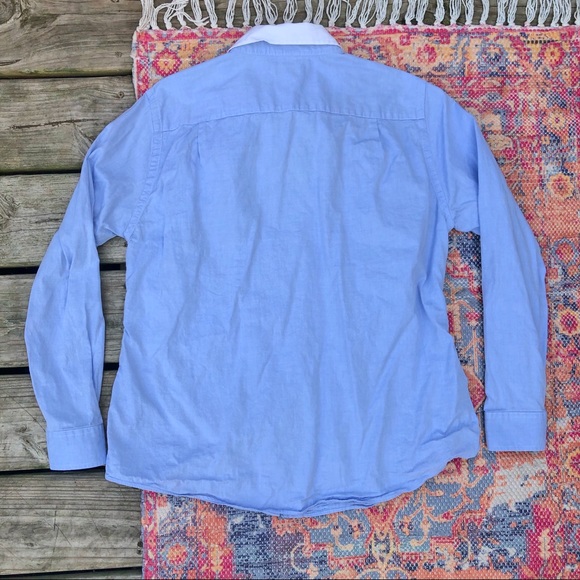 Coach Tops Coach Blue With White Collar Button Down Shirt Poshmark
